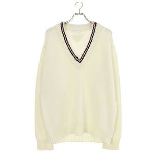 Prada Umb701 V-neck Low Gauge Cashmere Knit Men's 48